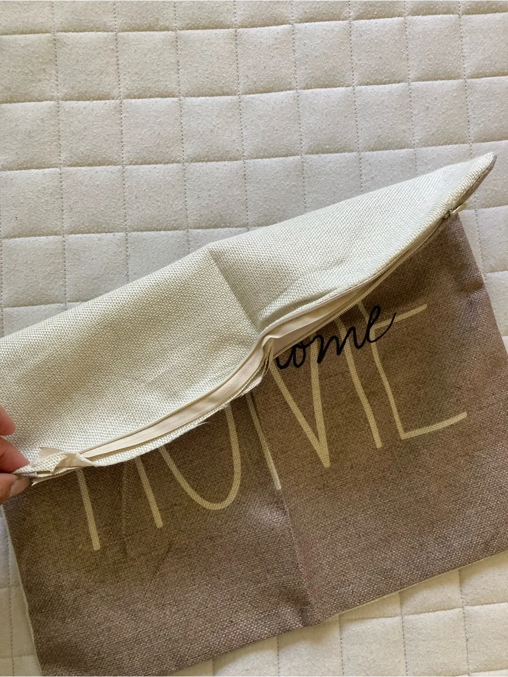 Home Sweet Home Decorative Pillow Cover - Taupe